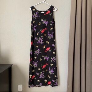 Nina Piccalino Floral Black Maxi Dress